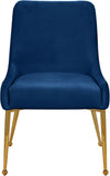 Ace Velvet / Engineered Wood / Foam Contemporary Navy Velvet Dining Chair - 24" W x 21" D x 34.5" H