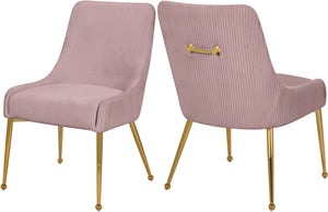 Ace Velvet / Engineered Wood / Foam Contemporary Pink Velvet Dining Chair - 24" W x 21" D x 34.5" H