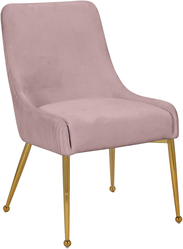 Ace Velvet / Engineered Wood / Foam Contemporary Pink Velvet Dining Chair - 24" W x 21" D x 34.5" H