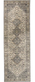 Grayson Gabbeh Style Kilim Rug, Charcoal Gray/Beige, 2ft - 6in x 7ft - 7in, Runner