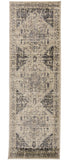 Grayson Modern Abstract Rug, Charcoal/Natural Tan, 2ft - 6in x 7ft - 7in, Runner