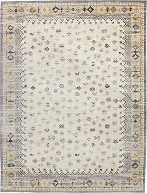 Grayson Gabbeh Style Kilim Rug, Beige/Gray, 7ft - 10in x 16in Area Rug