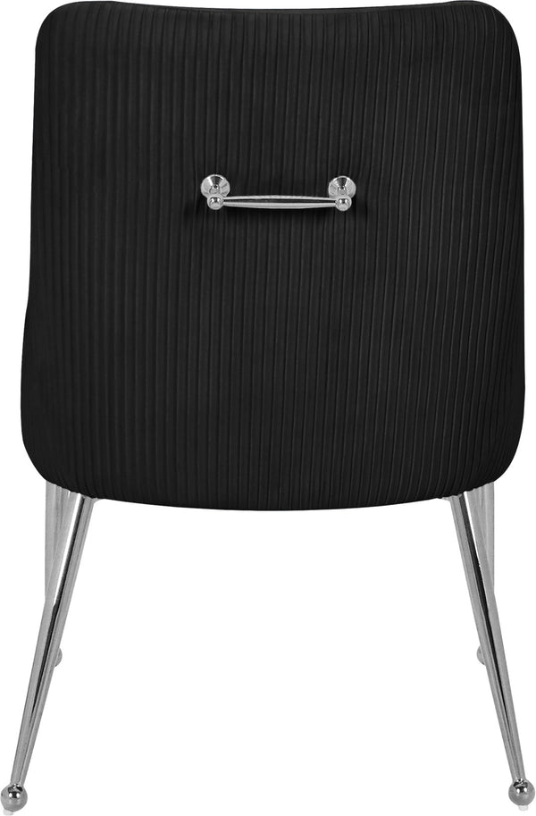 Ace Velvet / Engineered Wood / Metal / Foam Contemporary Black Velvet Dining Chair - 24" W x 21" D x 34.5" H