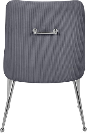 Ace Velvet / Engineered Wood / Metal / Foam Contemporary Grey Velvet Dining Chair - 24" W x 21" D x 34.5" H