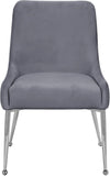 Ace Velvet / Engineered Wood / Metal / Foam Contemporary Grey Velvet Dining Chair - 24" W x 21" D x 34.5" H