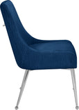 Ace Velvet / Engineered Wood / Metal / Foam Contemporary Navy Velvet Dining Chair - 24" W x 21" D x 34.5" H