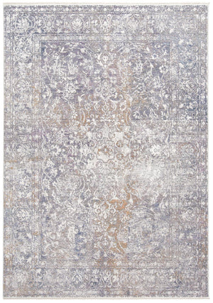 Cecily Luxury Distressed Ornamental Area Rug, Lavendar/Gray/Gold, 7ft-10in x 10ft