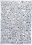 Cecily Luxury Distressed Ornamental Area Rug, Gray/Teal Blue, 7ft - 10in x 10ft
