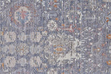 Cecily Luxury Distressed Rug, Warm Blue Moonlight, 7ft - 10in x 10ft Area Rug