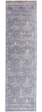 Cecily Luxury Distressed Rug, Warm Blue Moonlight, 2ft - 3in x 8ft, Runner
