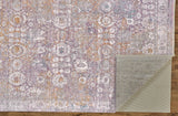 Cecily Luxury Distressed Ornamental Area Rug, Lavendar/Gold, 7ft-10in x 10ft
