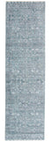 Cecily Luxury Distressed Ornamental Runner, Teal Blue/Gray Mist, 2ft-3in x 8ft