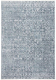 Cecily Luxury Distressed Ornamental Area Rug, Teal Blue/Gray, 7ft-10in x 10ft