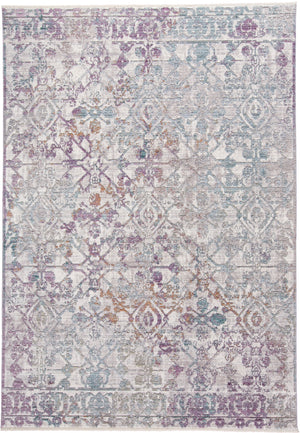 Cecily Luxury Distressed Ornamental Area Rug, Orchid/Blue, 7ft - 10in x 10ft