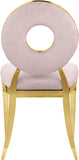 Carousel Velvet / Engineered Wood / Stainless Steel / Foam Contemporary Pink Velvet Dining Chair - 18" W x 23.5" D x 35" H