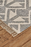 Savona Bohemian Geometric Flatweave Rug, Dark Gray/Ivory, 9ft x 12ft Area Rug