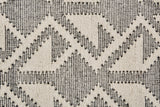 Savona Bohemian Geometric Flatweave Rug, Dark Gray/Ivory, 9ft x 12ft Area Rug