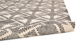 Savona Bohemian Geometric Flatweave Rug, Dark Gray/Ivory, 9ft x 12ft Area Rug