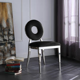 Carousel Velvet / Engineered Wood / Stainless Steel / Foam Contemporary Black Velvet Dining Chair - 18" W x 23.5" D x 35" H