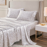 Madison Park Essentials Printed Satin Glam/Luxury Sheet Set Taupe Leopard Twin MPE20-992