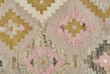 Savona Iii Pastel Navajo Bohemian Rug, Ivory Sand/Rose Pink, 9ft x 12ft Area Rug