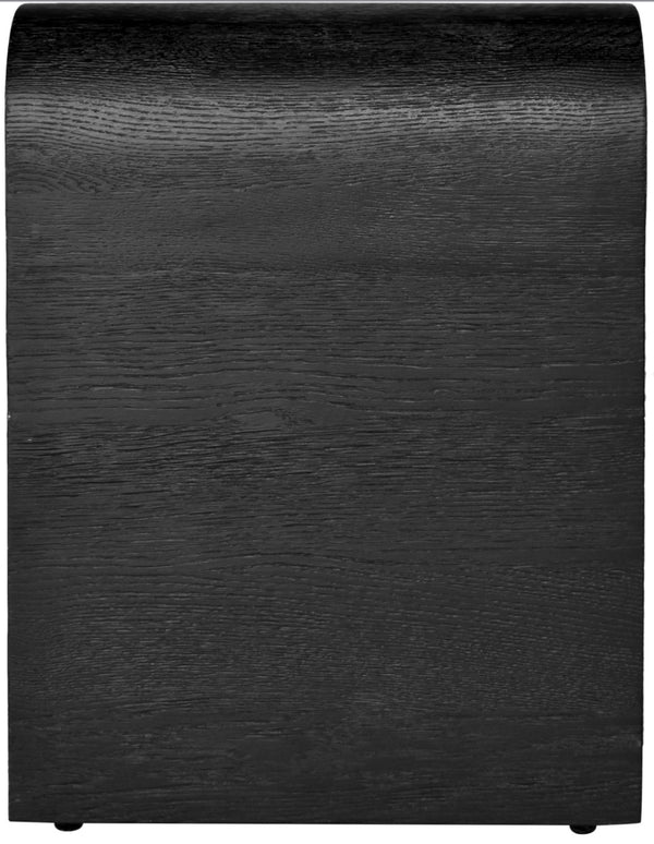 Cresthill Oak Wood / Plywood / Metal Mid Century Black Oak Night Stand - 24" W x 18" D x 23" H