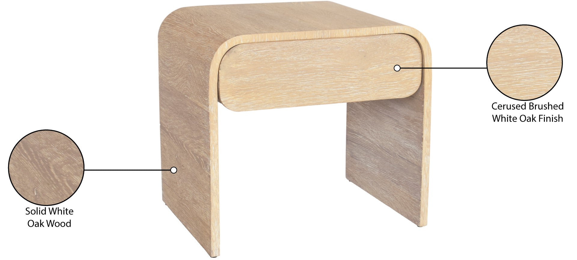 Meridian Furniture Cresthill Night Stand - Thumbnail 3