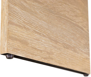 Cresthill Oak Wood / Plywood / Metal Mid Century White Oak Night Stand - 24" W x 18" D x 23" H