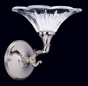 1-Light Polished Silver Geneva Sconce