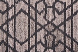 Asher Geometric Floral Wool Rug, Vapor Gray/Black, 9ft x 12ft Area Rug