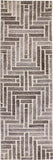 Asher Diamond Medallion Wool Rug, Warm Gray/Ivory, 2ft - 6in x 8ft, Runner