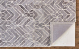Asher Geometric Tufted Wool Rug, Opal Gray/Warm Gray, 9ft x 12ft Area Rug