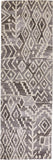 Asher Lustrous Distressed Wool Rug, Vapor Gray/White, 2ft - 6in x 8ft, Runner