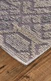 Asher Lustrous Geometric Wool Rug, Light/Dark Gray, 9ft x 12ft Area Rug