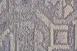Asher Lustrous Geometric Wool Rug, Light/Dark Gray, 9ft x 12ft Area Rug