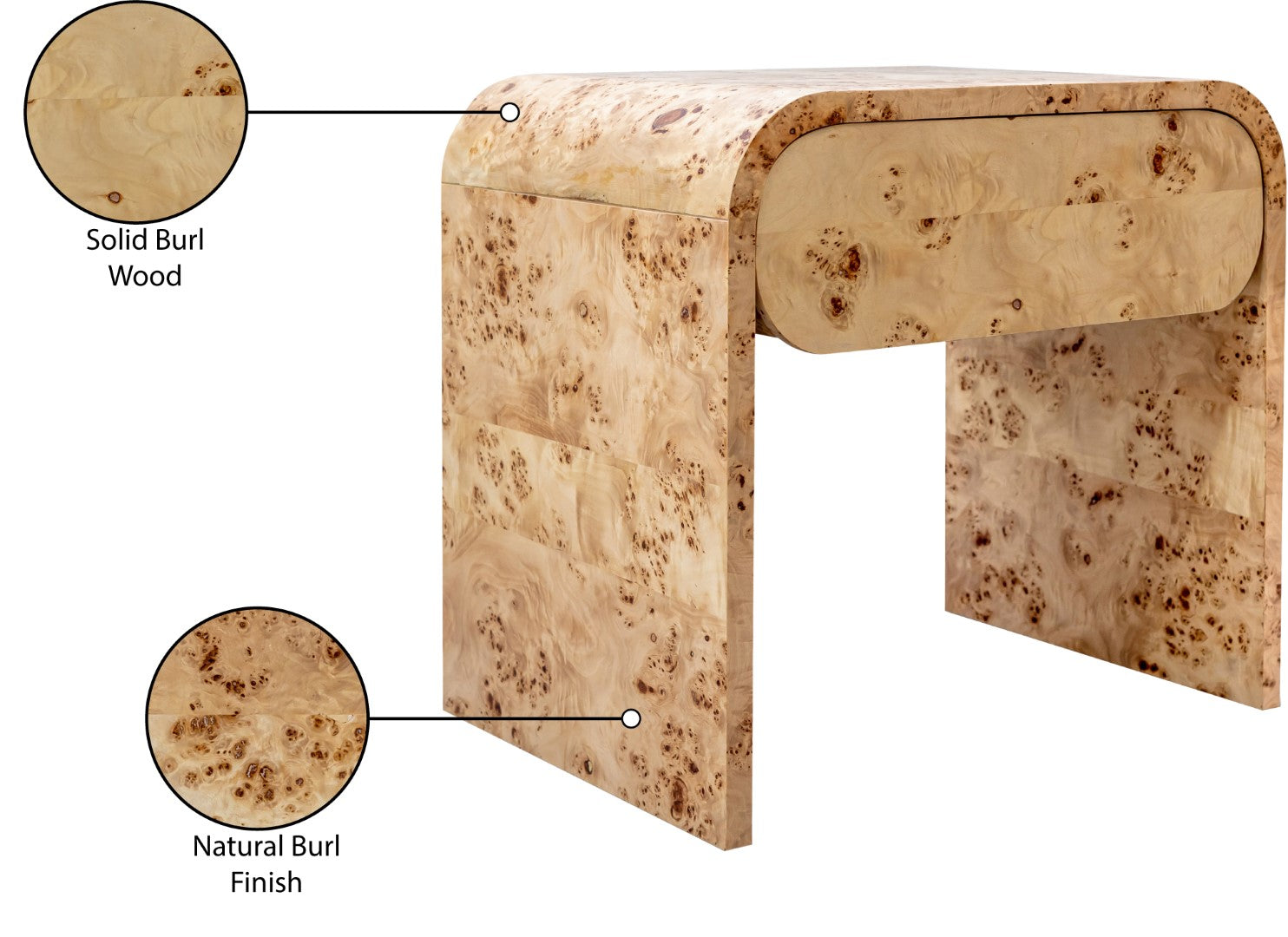 Meridian Furniture Cresthill Nightstand - Thumbnail 2