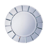 Contemporary Round Sun-shaped Mirror Silver