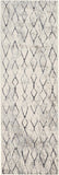 Kano Contemporary Distressed Rug, Ivory/Charcoal, 2ft - 7in x 8ft, Runner