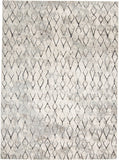 Kano Contemporary Distressed Rug, Ivory/Charcoal, 7ft - 10in x 11ft Area Rug