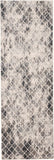 Kano Distressed Diamonds Rug, Charcoal/Ivory, 2ft - 7in x 8ft, Runner