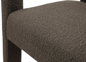 Athena Boucle Fabric / Engineered Wood / Foam Contemporary Brown Boucle Fabric Accent/Dining Chair - 25" W x 21" D x 27" H