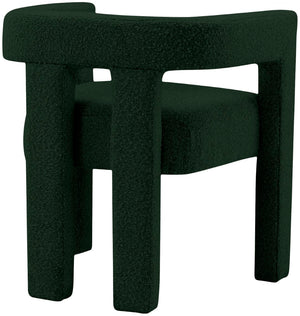 Athena Boucle Fabric / Engineered Wood / Foam Contemporary Green Boucle Fabric Accent/Dining Chair - 25" W x 21" D x 27" H