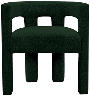 Athena Boucle Fabric / Engineered Wood / Foam Contemporary Green Boucle Fabric Accent/Dining Chair - 25" W x 21" D x 27" H