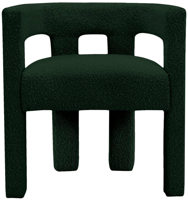 Athena Boucle Fabric / Engineered Wood / Foam Contemporary Green Boucle Fabric Accent/Dining Chair - 25" W x 21" D x 27" H