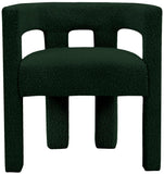Athena Boucle Fabric / Engineered Wood / Foam Contemporary Green Boucle Fabric Accent/Dining Chair - 25" W x 21" D x 27" H