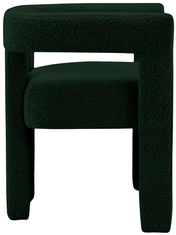 Athena Boucle Fabric / Engineered Wood / Foam Contemporary Green Boucle Fabric Accent/Dining Chair - 25" W x 21" D x 27" H