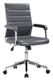 English Elm EE2718 100% Polyurethane, Plywood, Steel Modern Commercial Grade Office Chair Gray, Silver 100% Polyurethane, Plywood, Steel