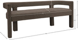 Athena Boucle Fabric / Engineered Wood / Foam Contemporary Brown Boucle Fabric Bench - 66.5" W x 21" D x 27" H