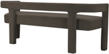 Athena Boucle Fabric / Engineered Wood / Foam Contemporary Brown Boucle Fabric Bench - 66.5" W x 21" D x 27" H