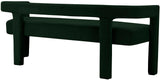 Athena Boucle Fabric / Engineered Wood / Foam Contemporary Green Boucle Fabric Bench - 66.5" W x 21" D x 27" H